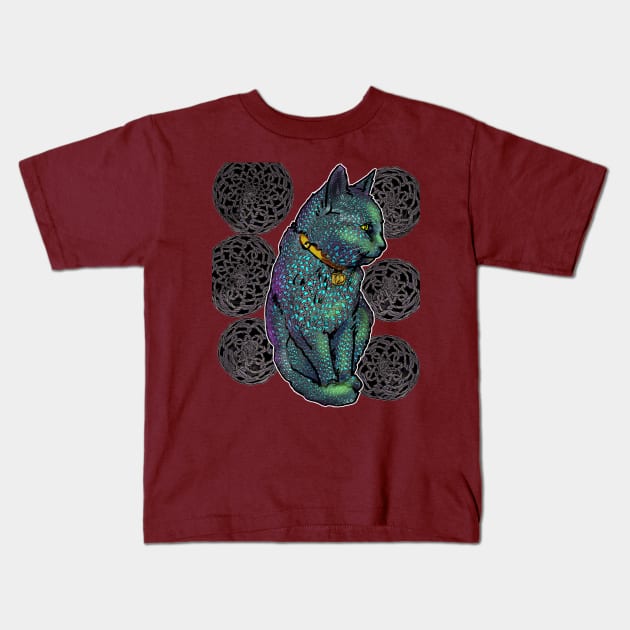 Good Cat Kids T-Shirt by UenoArt